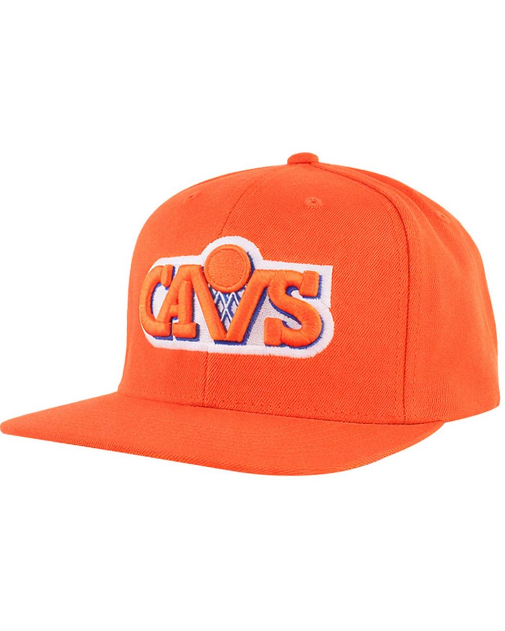 Mitchell & Ness Orange Nba Cleveland Cavaliers Wool Solid Cap