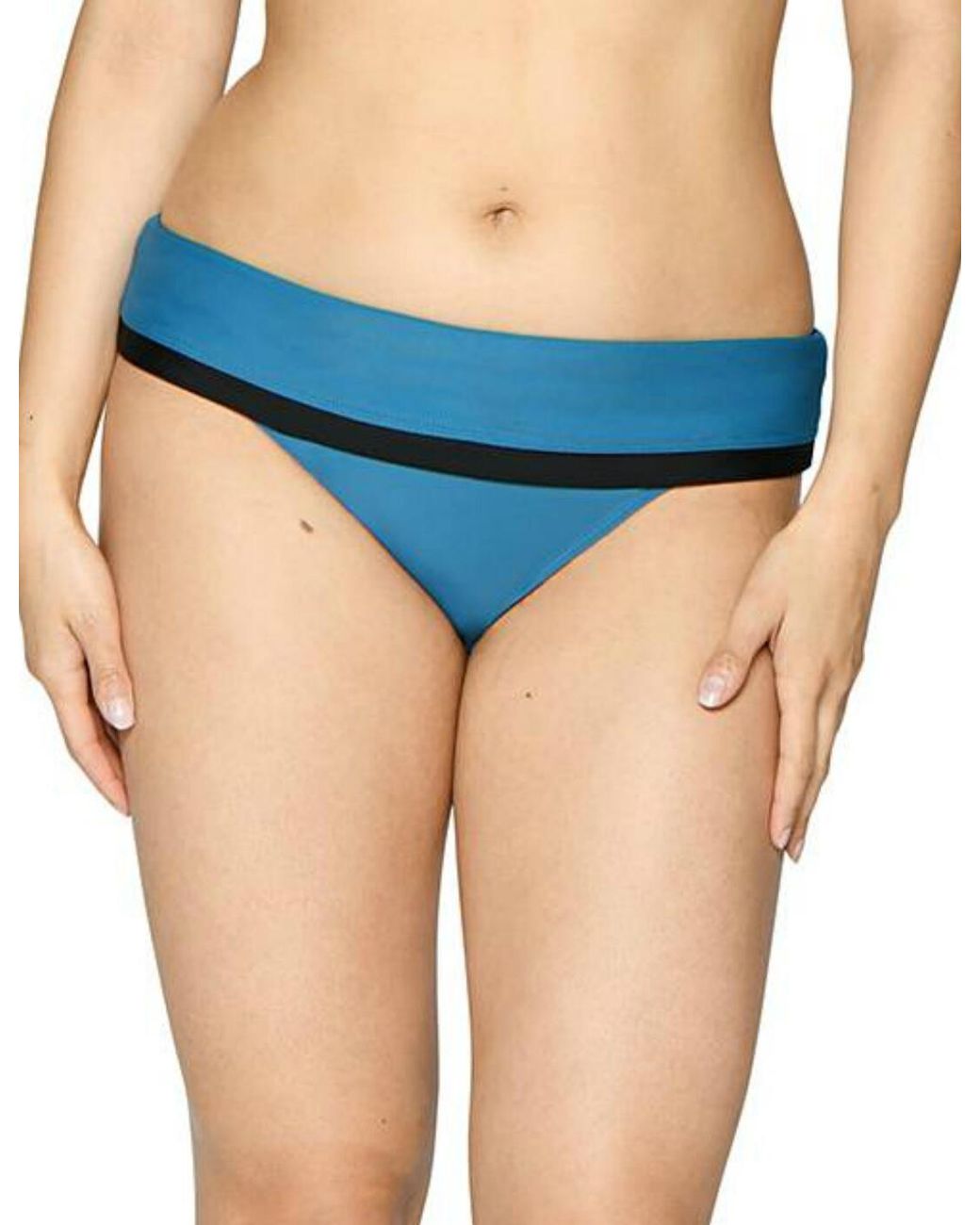 Curvy Kate Blue Rock The Pool Foldover Bikini Brief