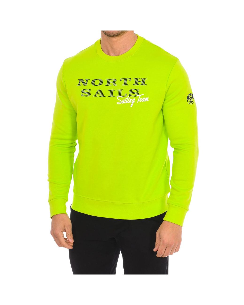 North Sails Green Long-Sleeved Crew-Neck Sweatshirt 9022970 for men