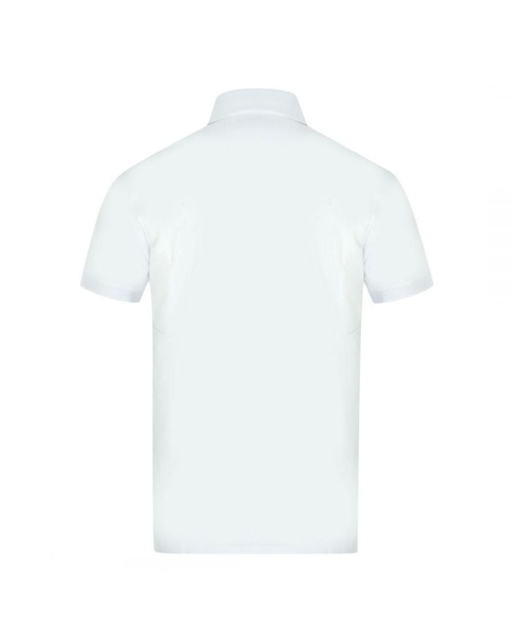 Aquascutum White Aldis Brand London Logo Polo Shirt Cotton for men