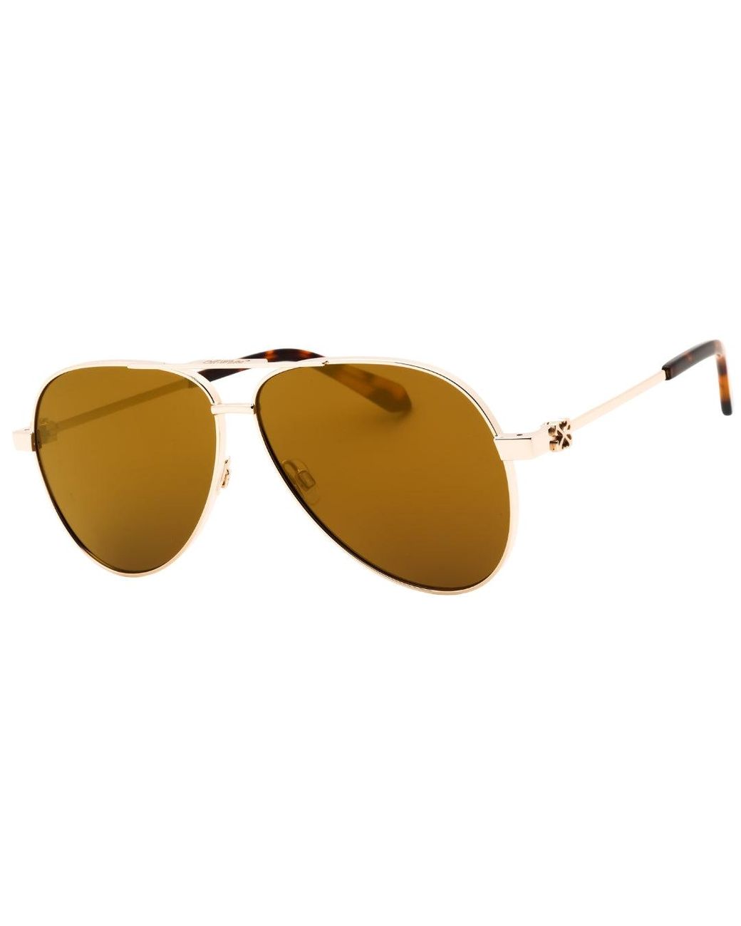 Off-White c/o Virgil Abloh Brown Ruston L Mirrored Sunglasses Metal