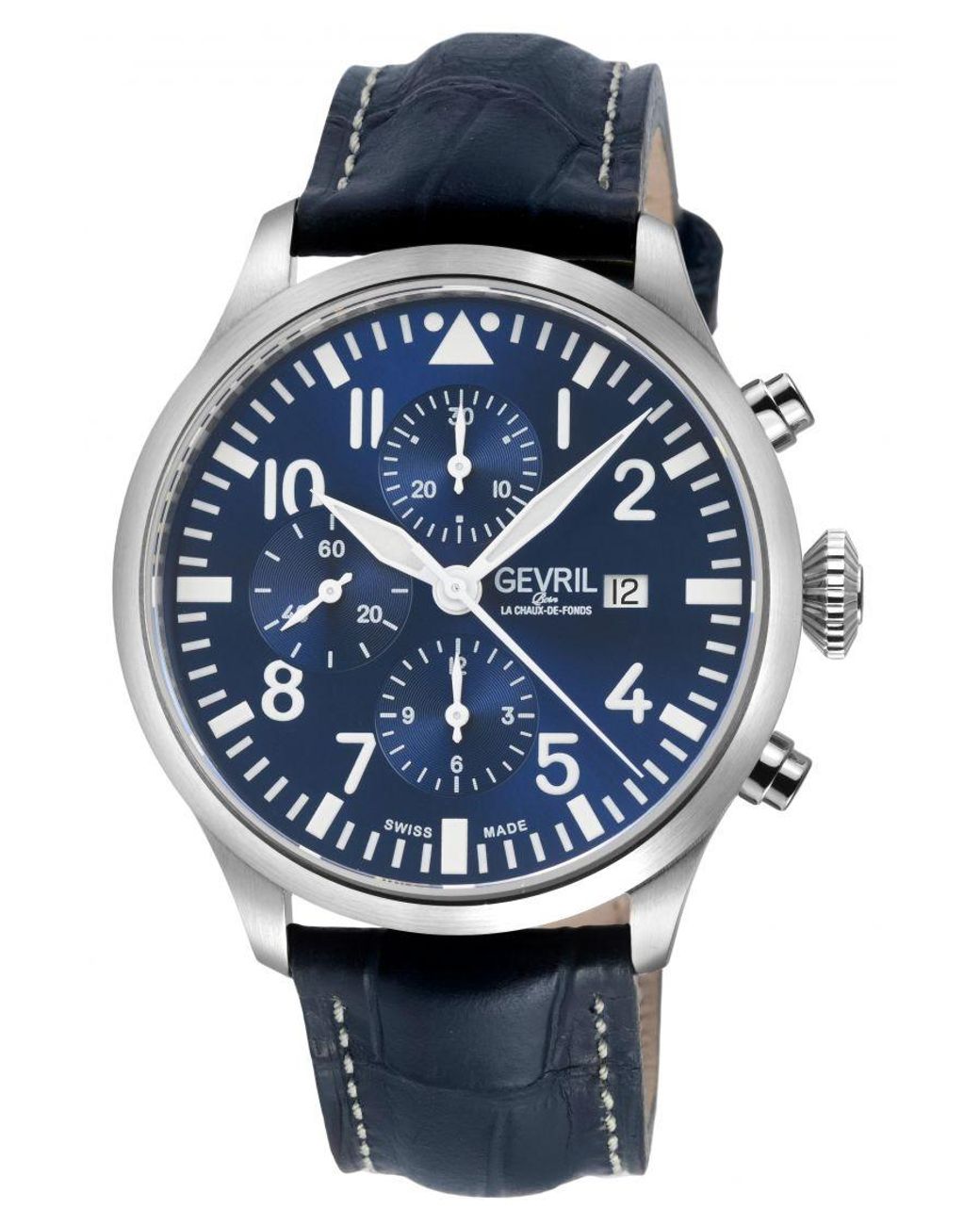 Gevril Gray Vaughn Chronograph Dial Swiss Automatic Eta 7750 Watch for men