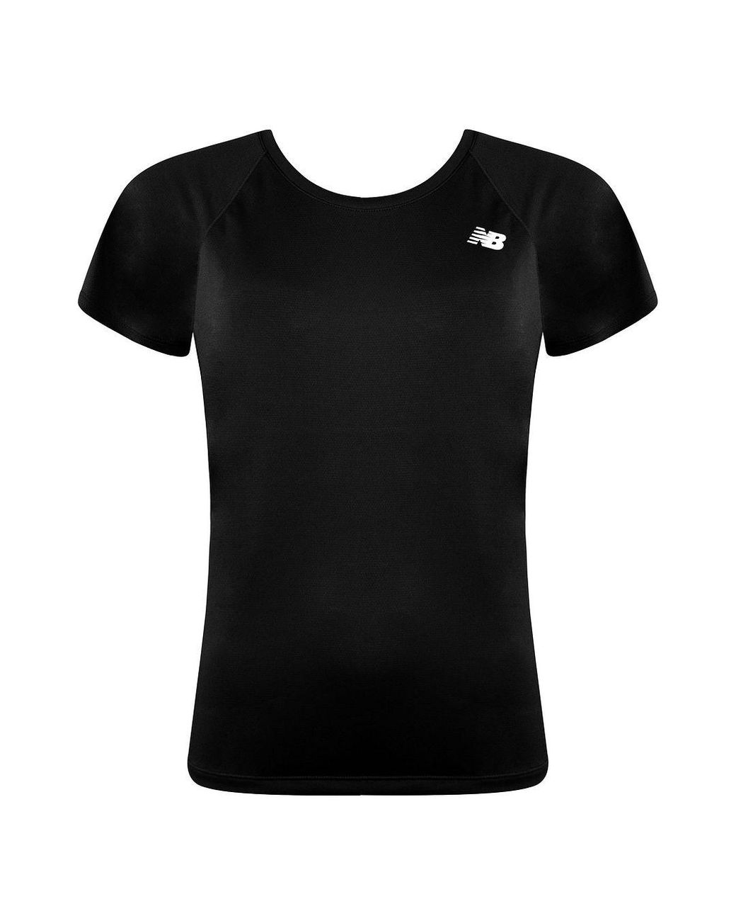 New Balance Black Short Sleeve Round Neck Core Run T-Shirt Wt93868 Bk