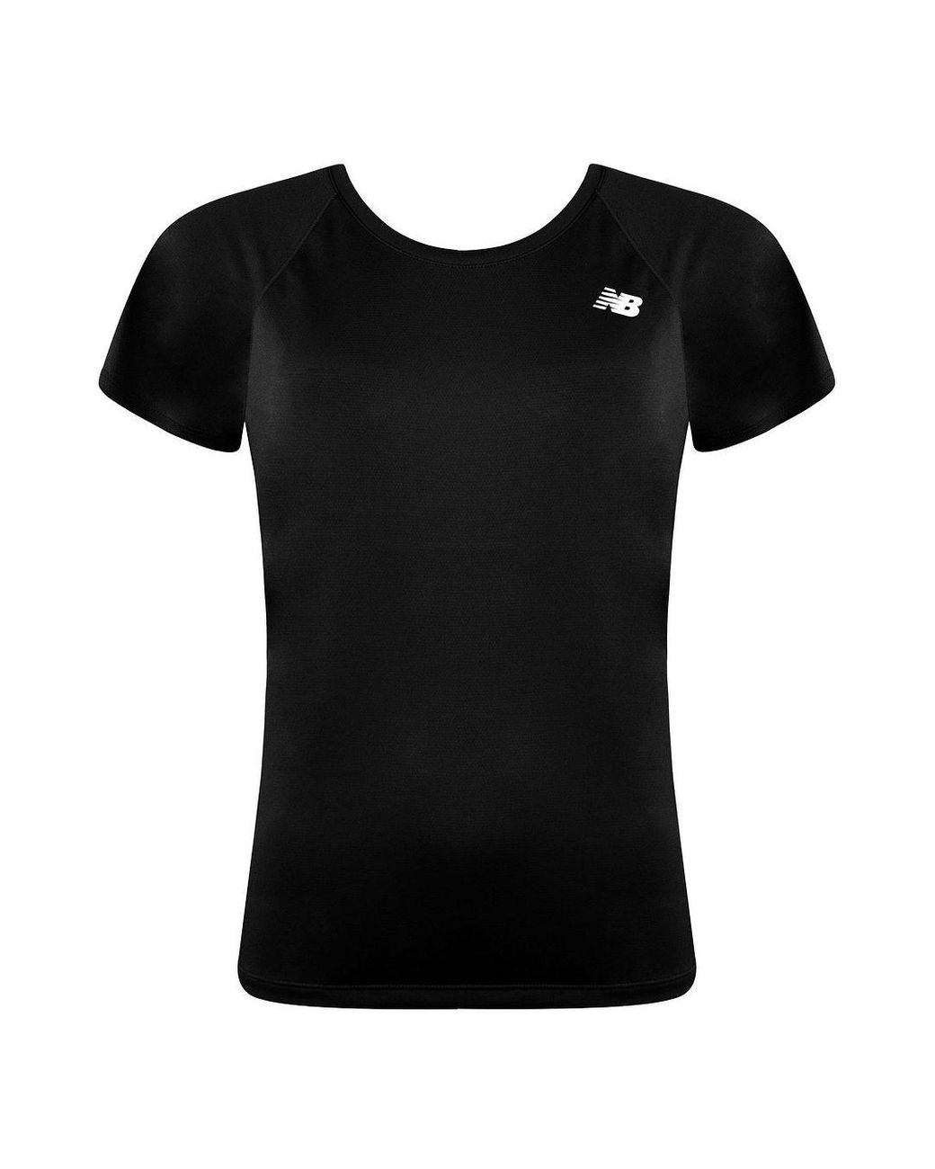 New Balance Black Short Sleeve Round Neck Core Run T-Shirt Wt93868 Bk