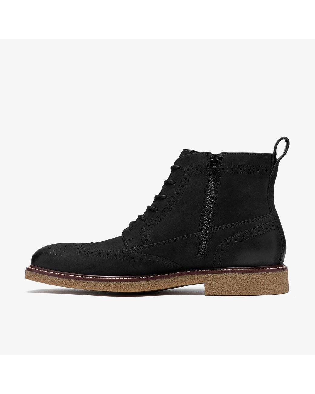 Clarks Black Chelwood Hi Oily Lea Boots for men