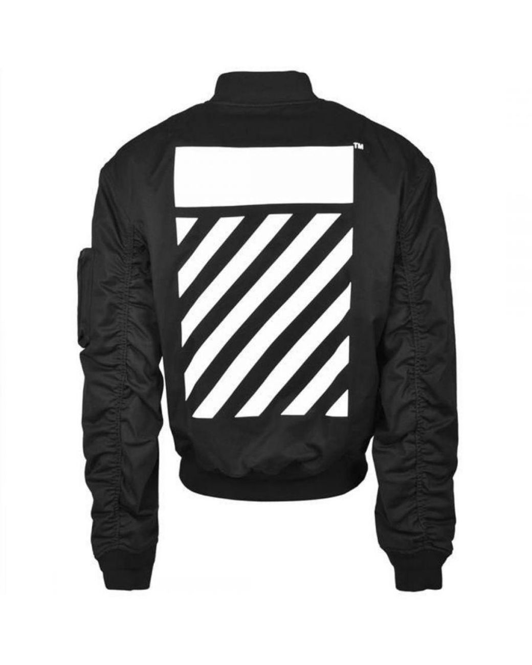 Off-White c/o Virgil Abloh Diag Tab Bomber Jacket in Black for Men