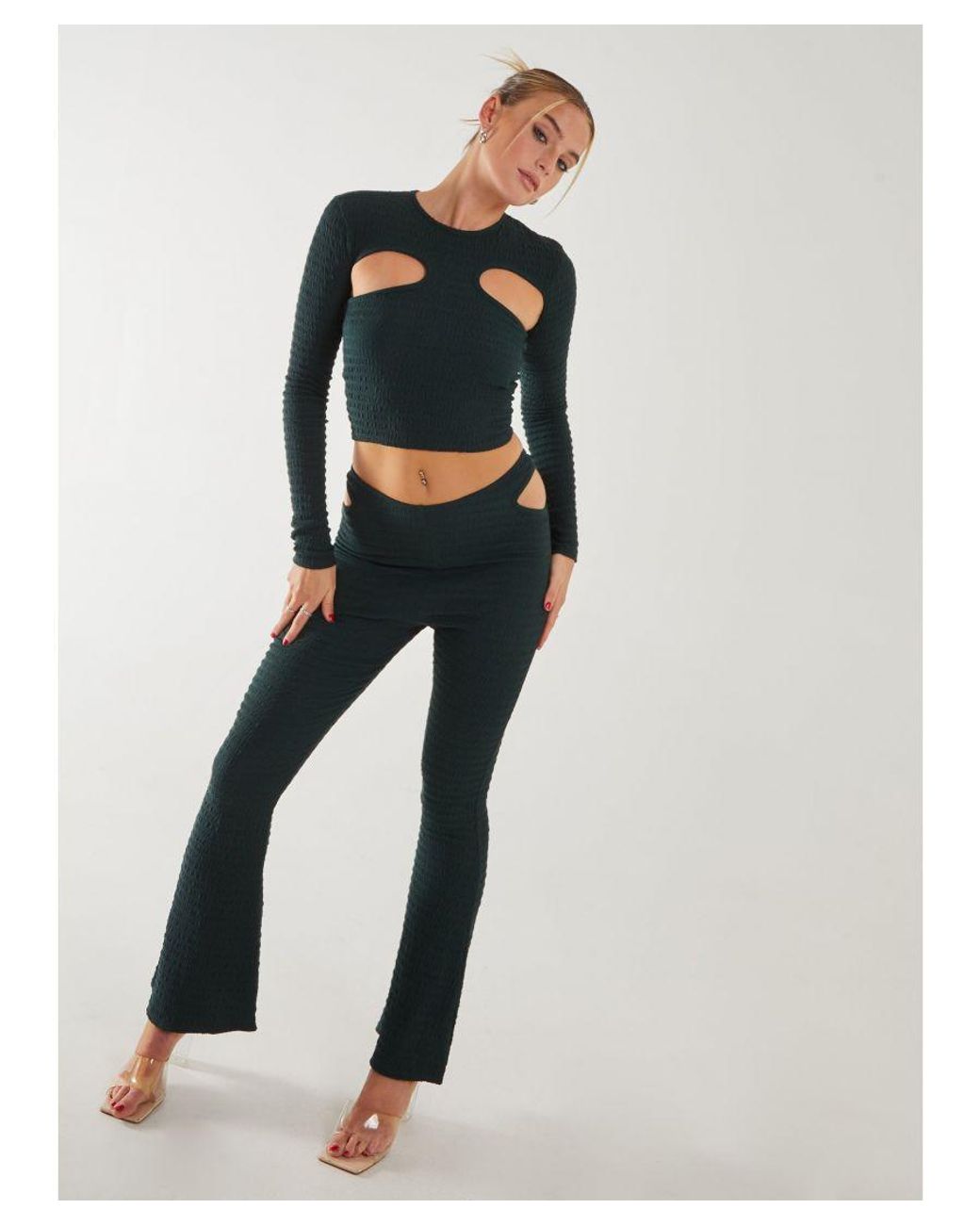 Pink Vanilla Black Popcorn Cut Out Flares