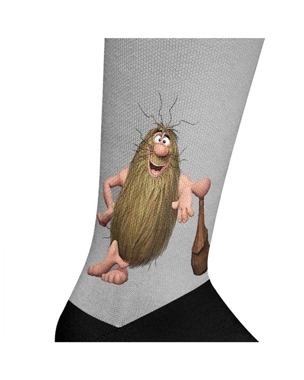 Jenes Socks Black Elastic Printed Long