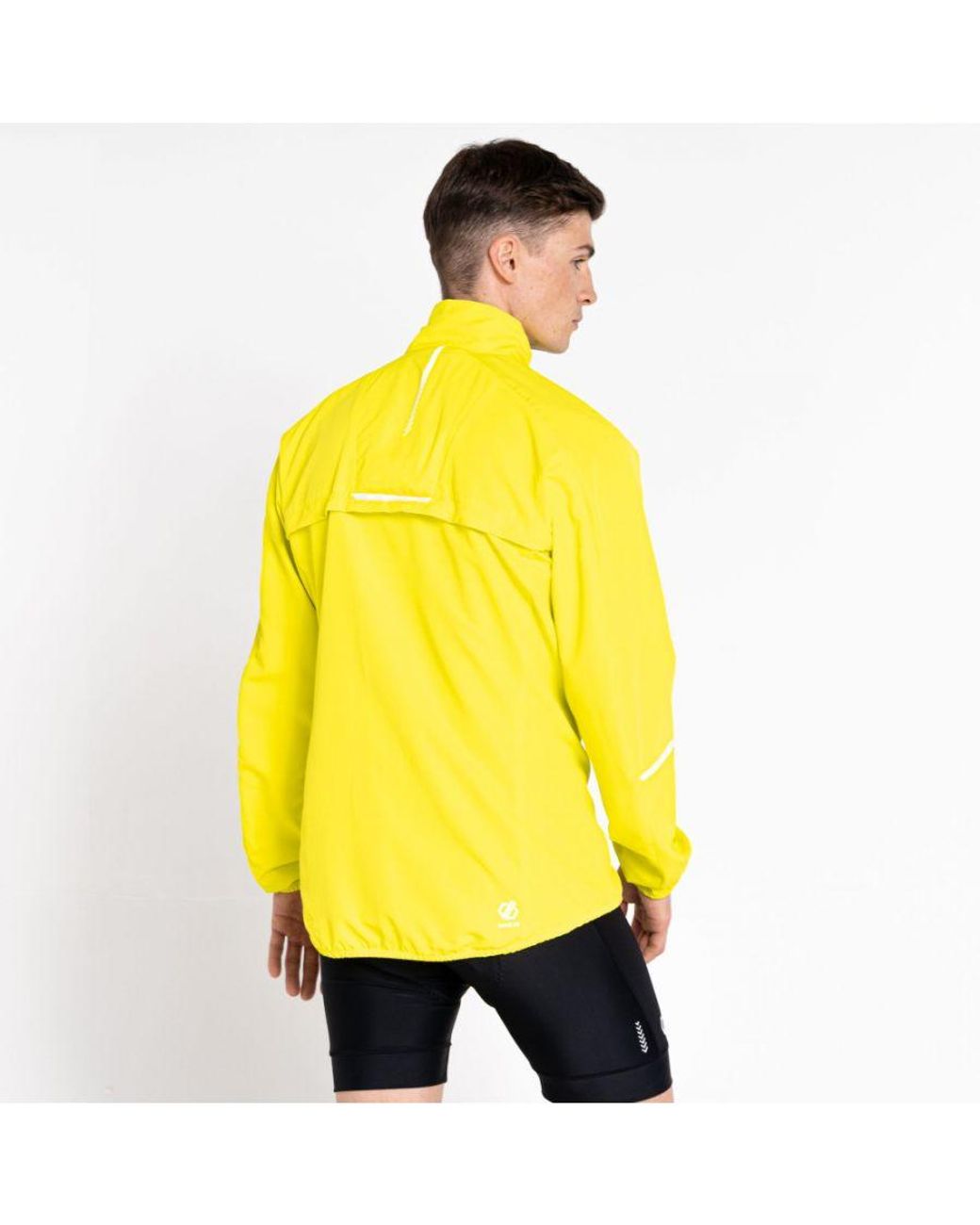 Dare 2b Yellow Illume Pro Wind Shell Led Cycling Jacket for men