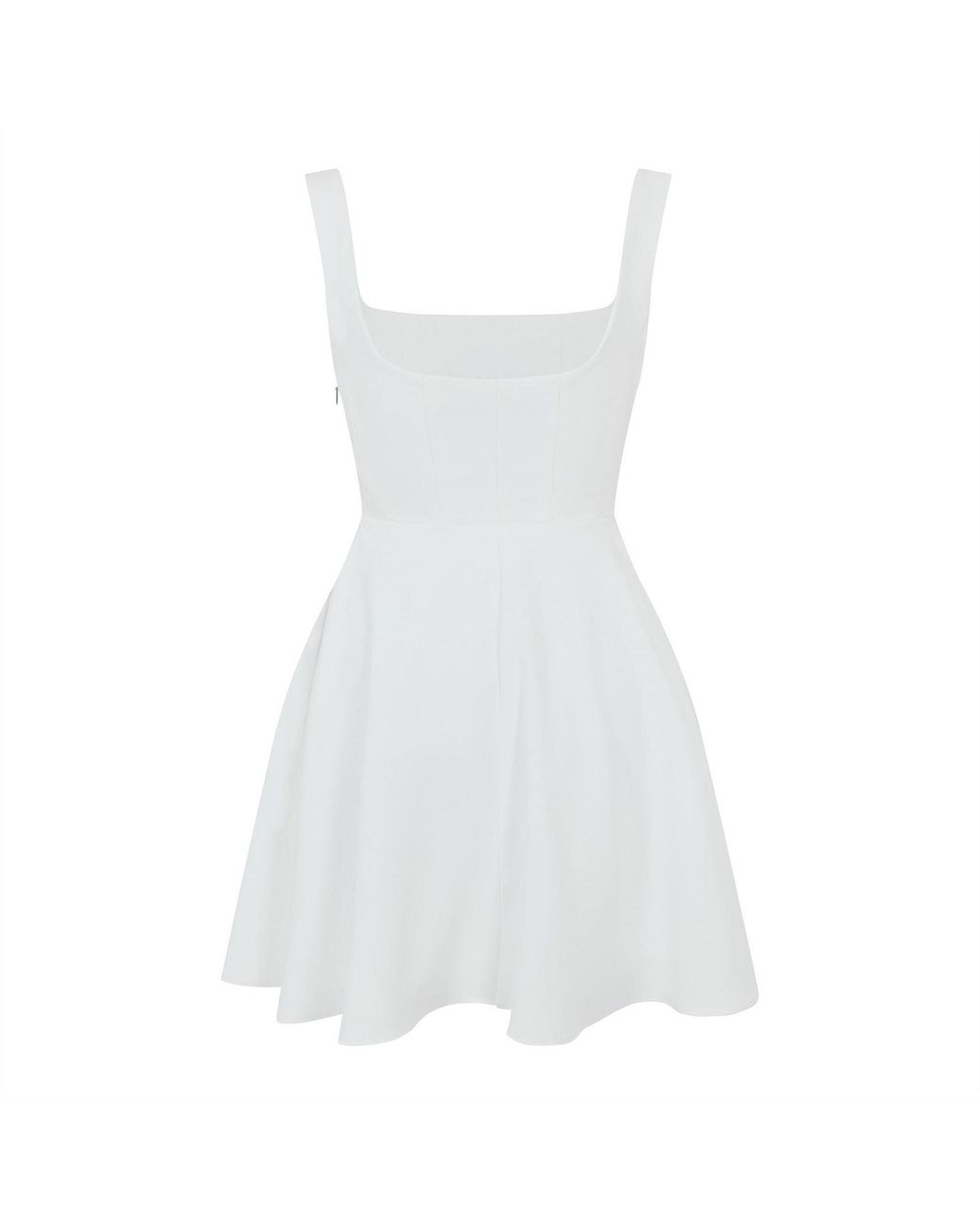 Odd Muse White Square Neck Mini Dress