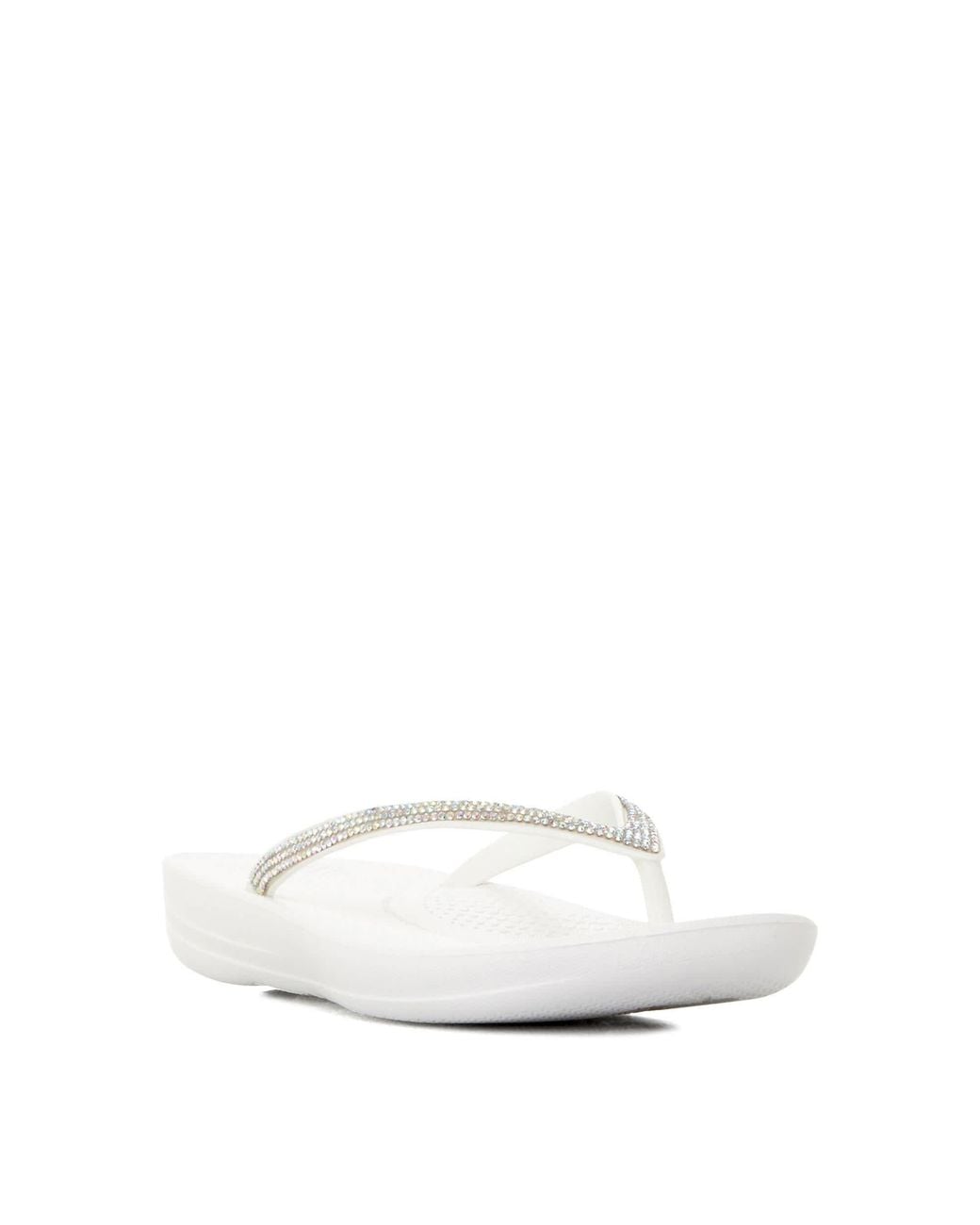 Dune White Fitflop Ladies Iqushion Sparkl