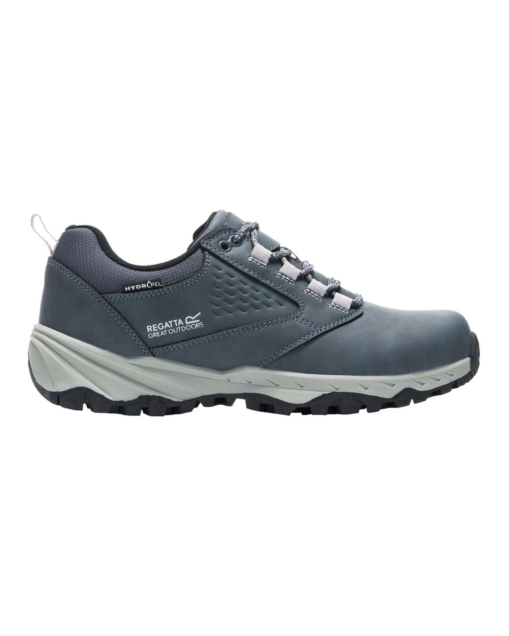 Regatta Blue Ladies Amble Synthetic Leather Waterproof Walking Shoes (Storm/Powder Lilac)