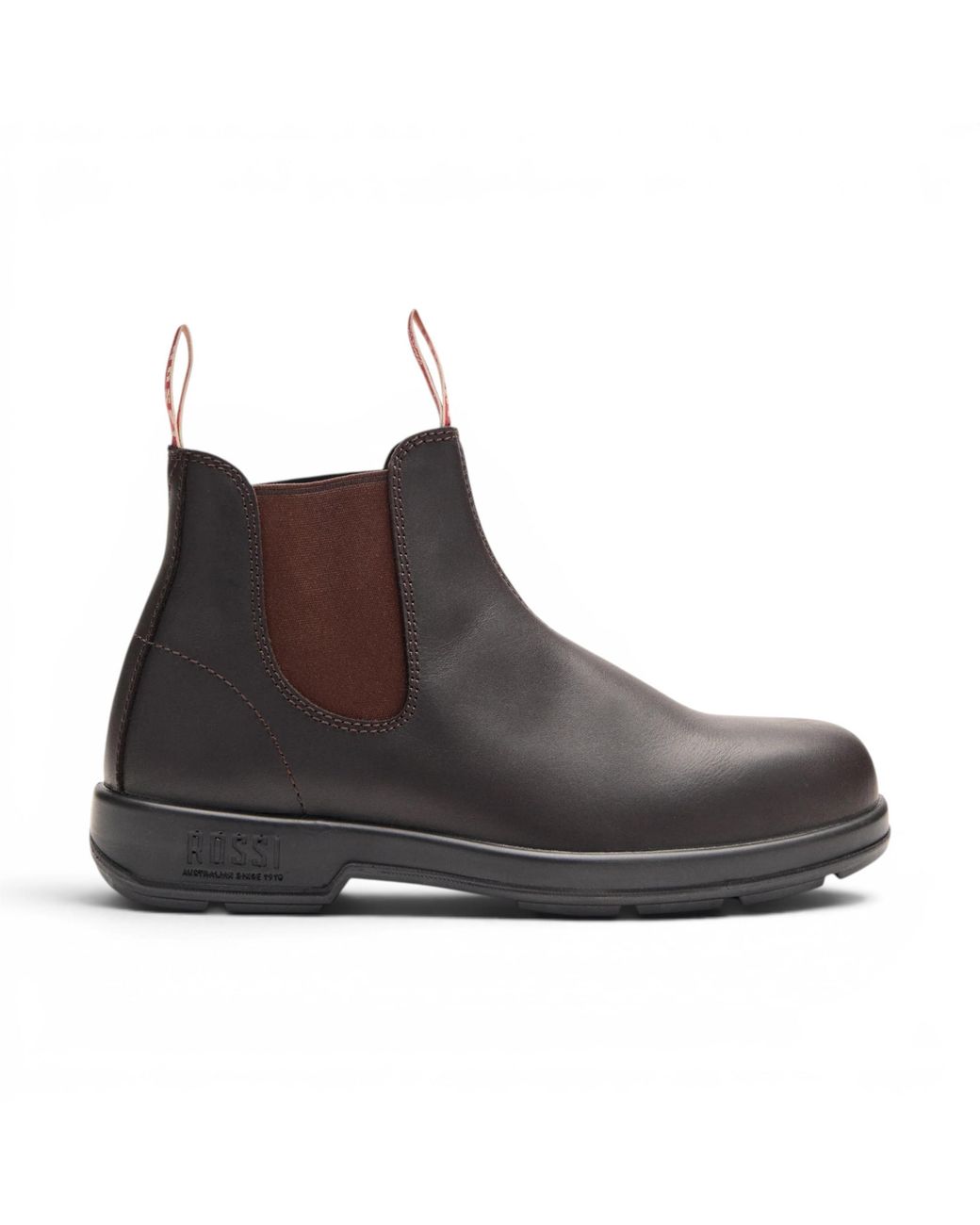 Rossi Boots Brown 404 Claret Leather Outdoor Chelsea
