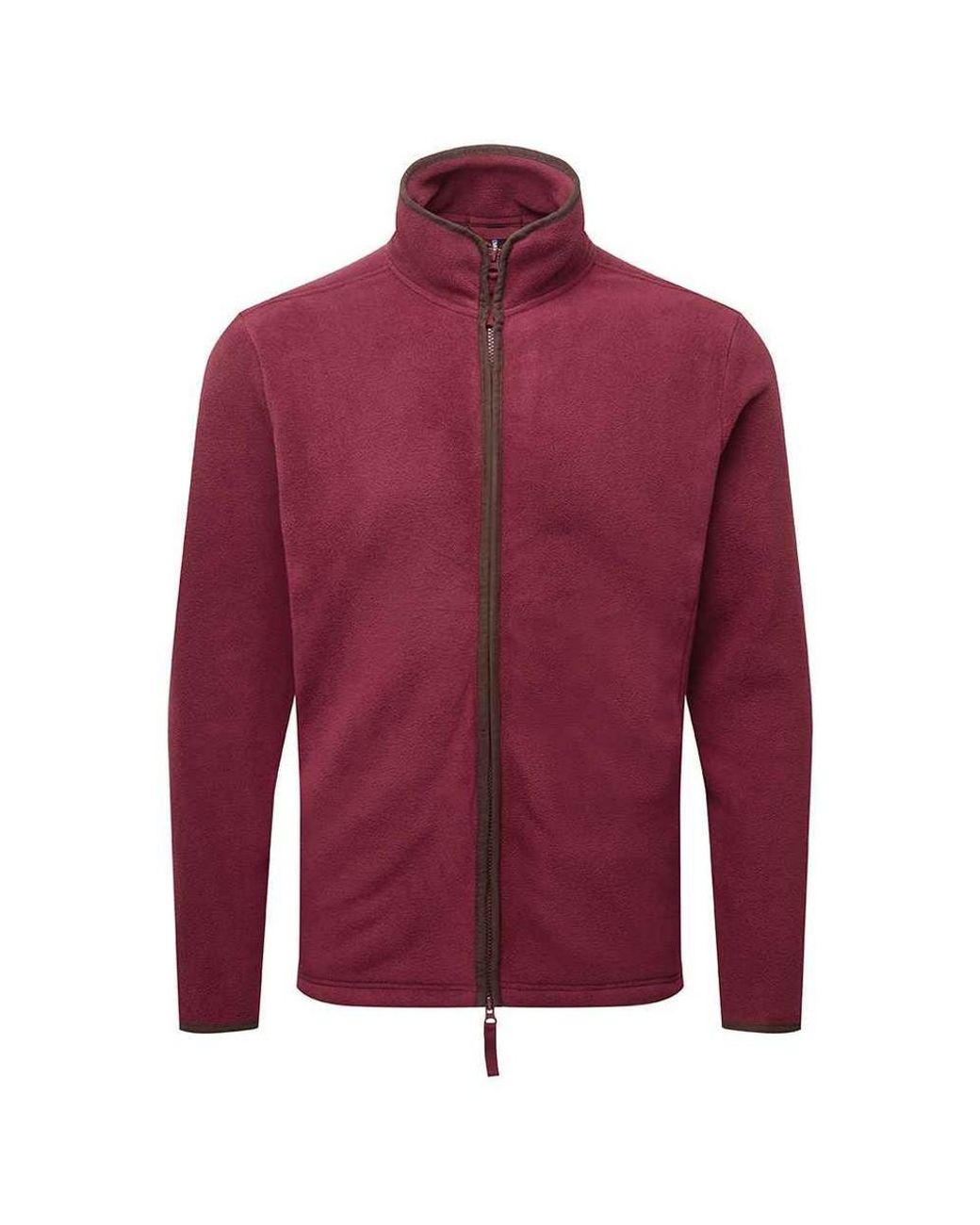 PREMIER Red Artisan Fleece Jacket for men