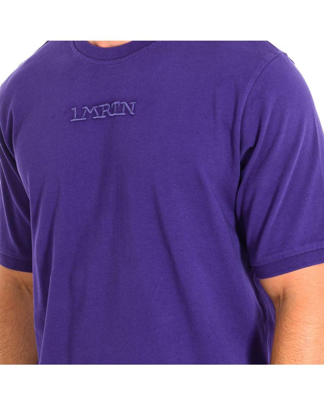 La Martina Purple Short Sleeve T-Shirt Tmr008-Js303 for men