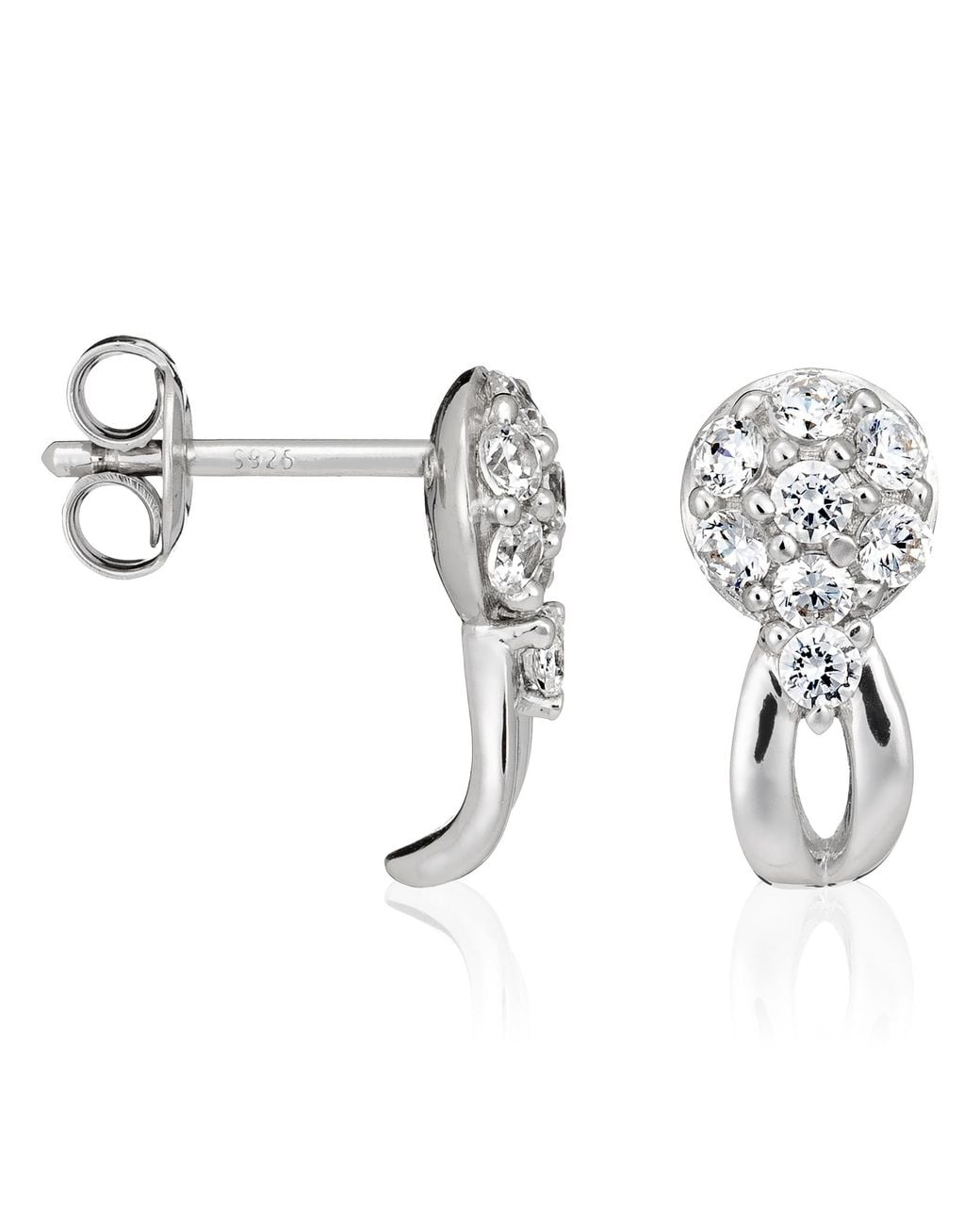 Orphelia Metallic 925 Sterling Stud Earrings