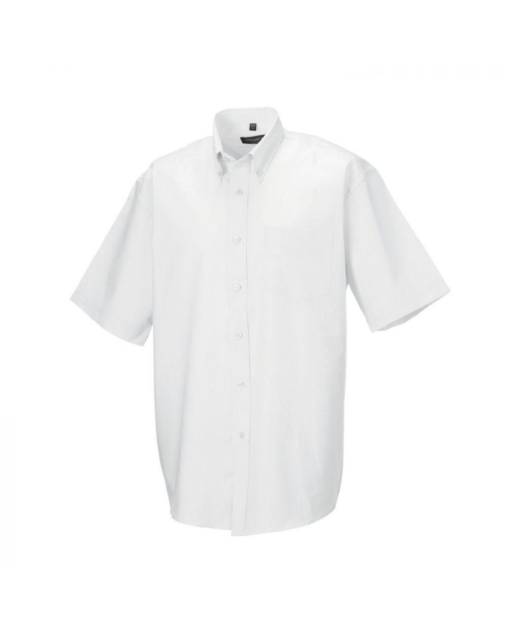 Russell White Collection Oxford Easy-Care Short-Sleeved Shirt for men