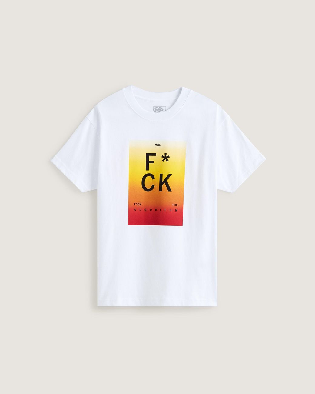 Vans White Fck The Algorithm Short Sleeves Tee for men