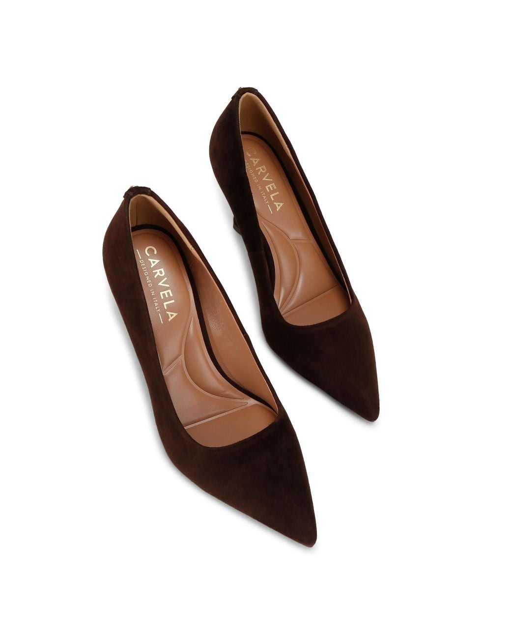 Carvela Kurt Geiger Brown Suede Corletta Court Heels