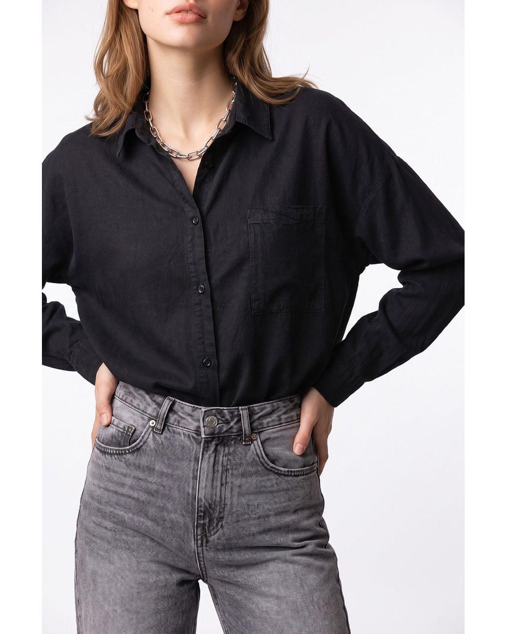 MixRay Black Tencel Shirt