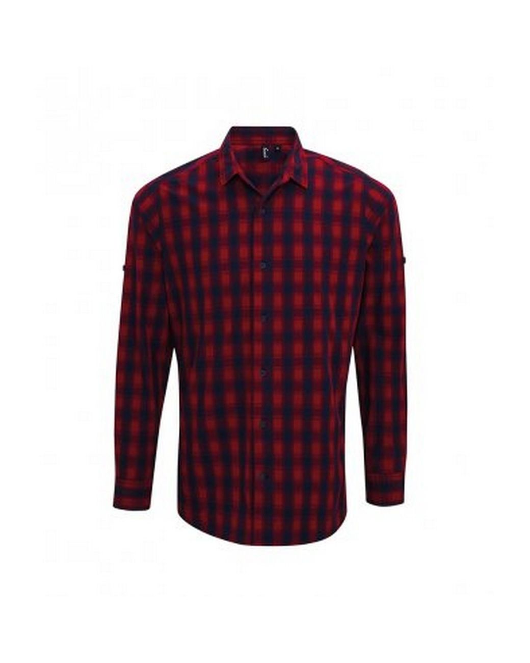 PREMIER Red Mulligan Check Long Sleeve Shirt for men