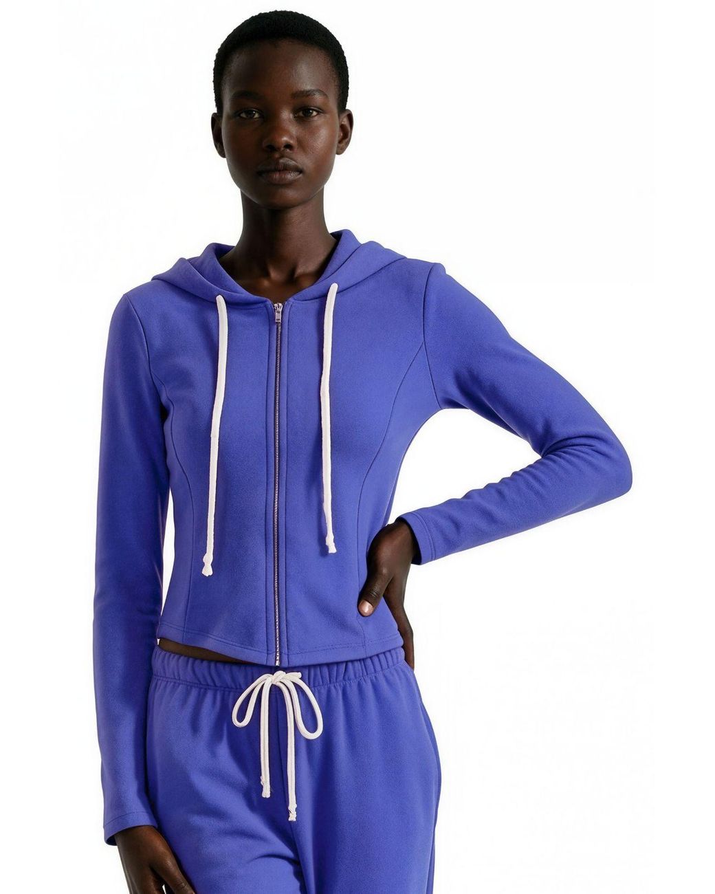 Busem Blue Cotton-Modal Cardigan