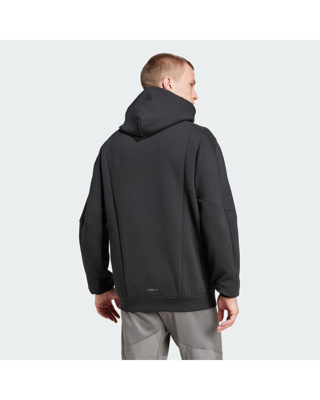 Adidas Black Designed For Training Full-Zip Track Jacket for men