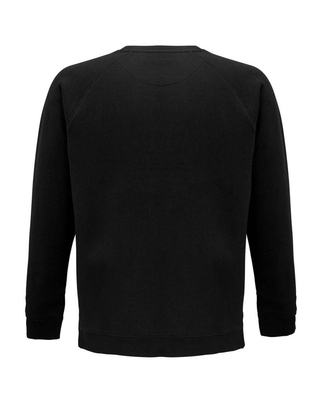 Sol's Black Adult Space Organic Raglan Sweatshirt