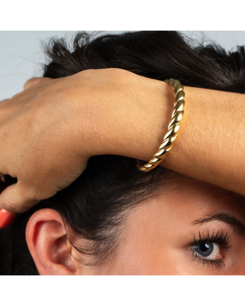 Bibei Metallic Open Braided Bracelet With Plating And 925 Sterling Bipu010