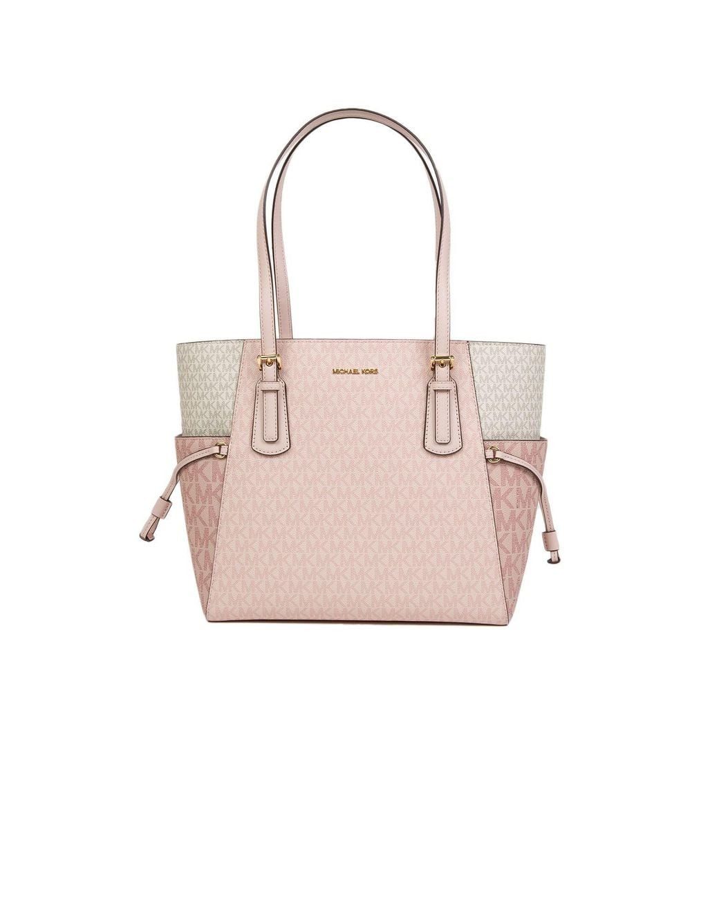 Michael Kors Pink Voyager Large East West Tote Canvas