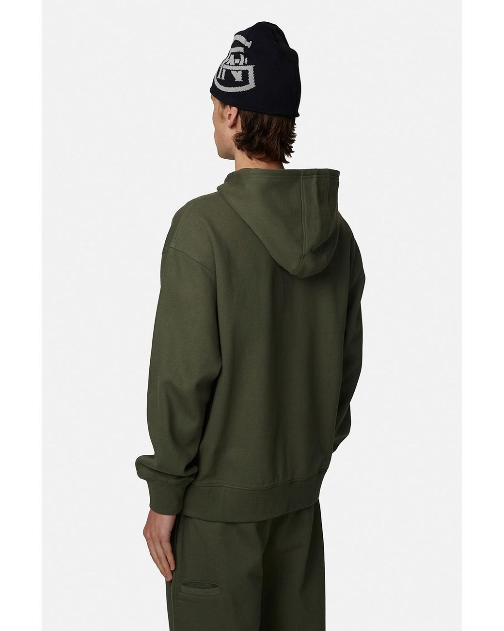 Good For Nothing Green Relaxed Fit Zip Through Hoodie for men