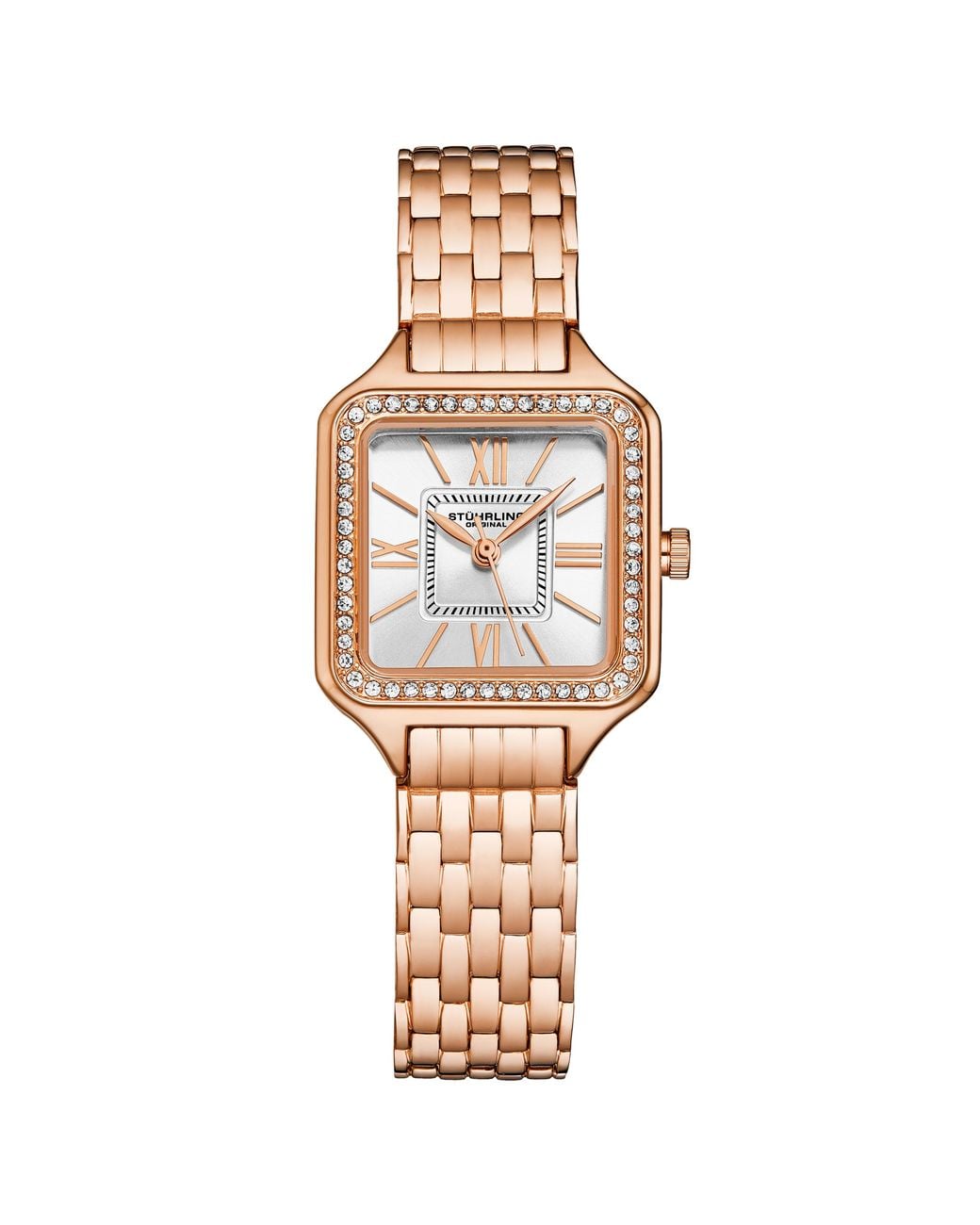 Stuhrling Metallic Confidant Square Crystal 27Mm 4020 Classic