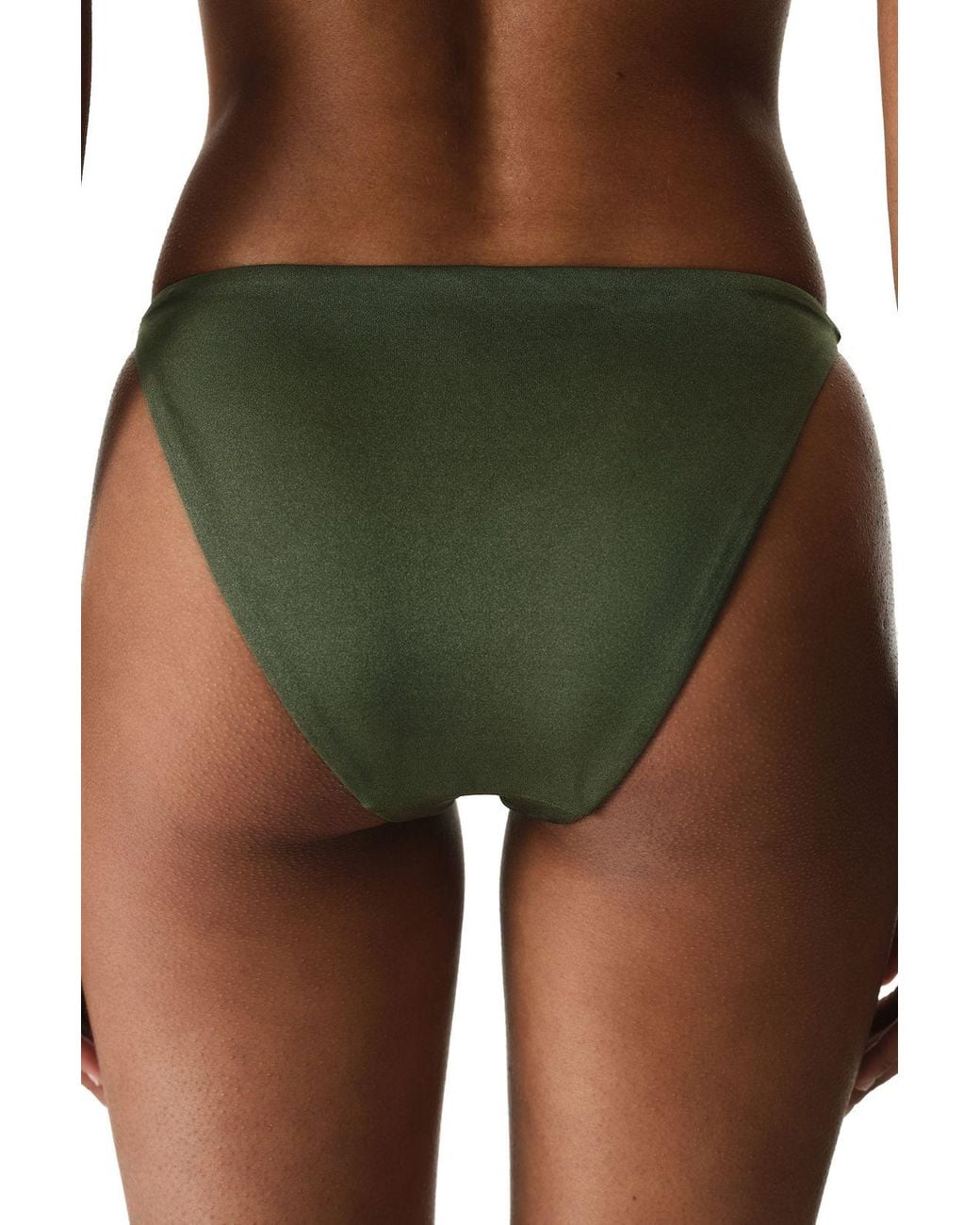 Penti Green Marcelina Side Shimmery Mid-Waist Bikini Bottoms