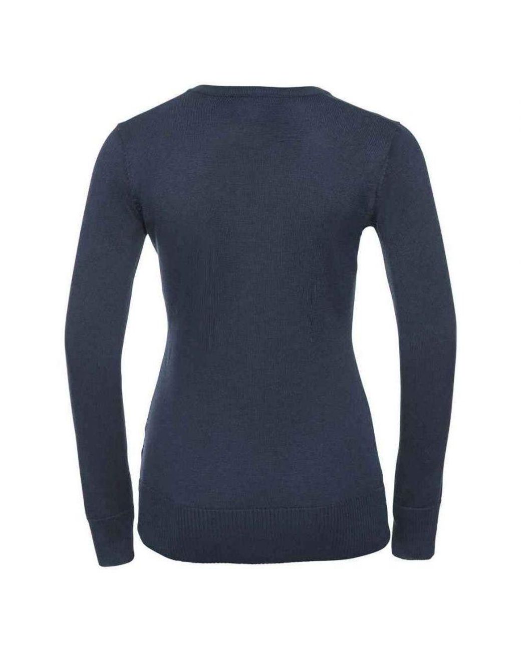 Russell Blue Marl V-Neck Sweatshirt