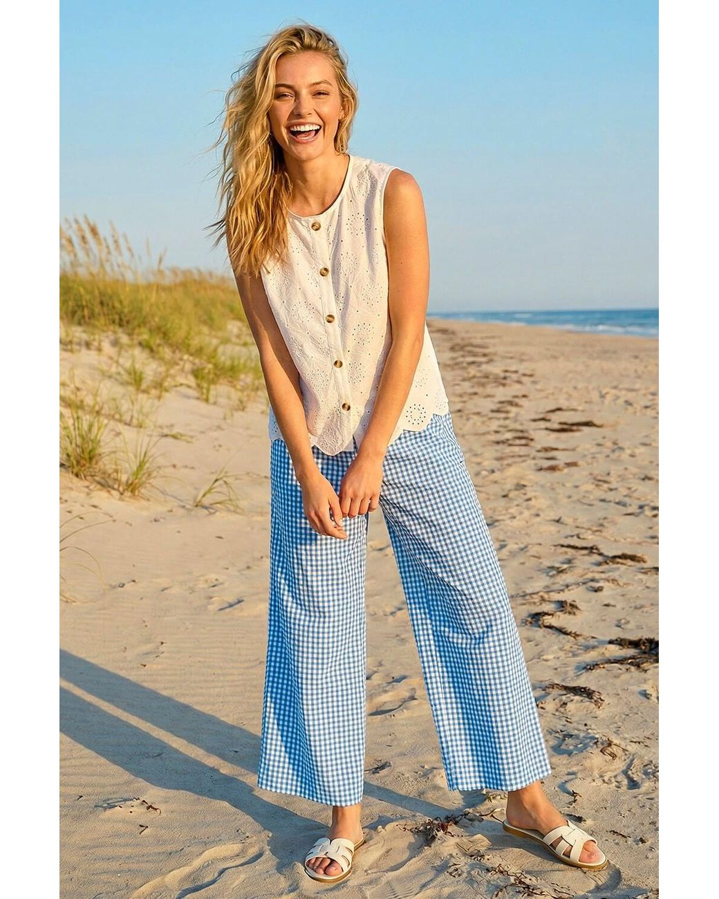 D.u.s.k Blue Gingham Culottes