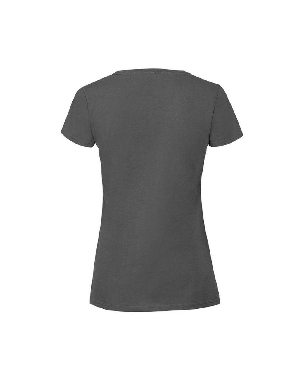Fruit Of The Loom Gray Ladies Ringspun Premium T-Shirt (Pencil)