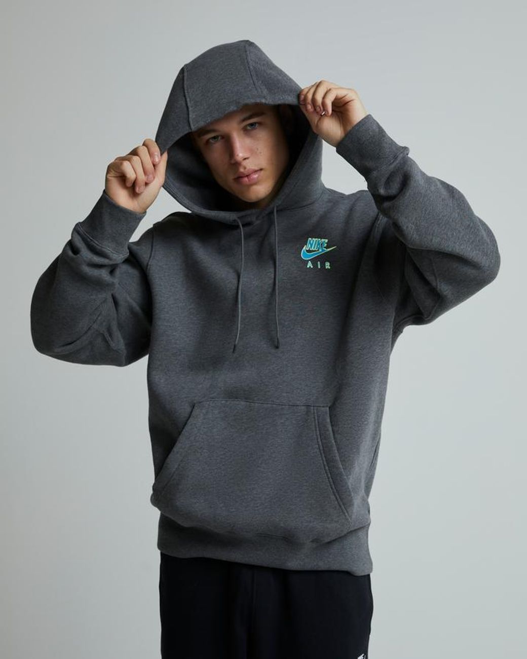 Nike Gray Swoosh Feel It Lbr Hoodie for men