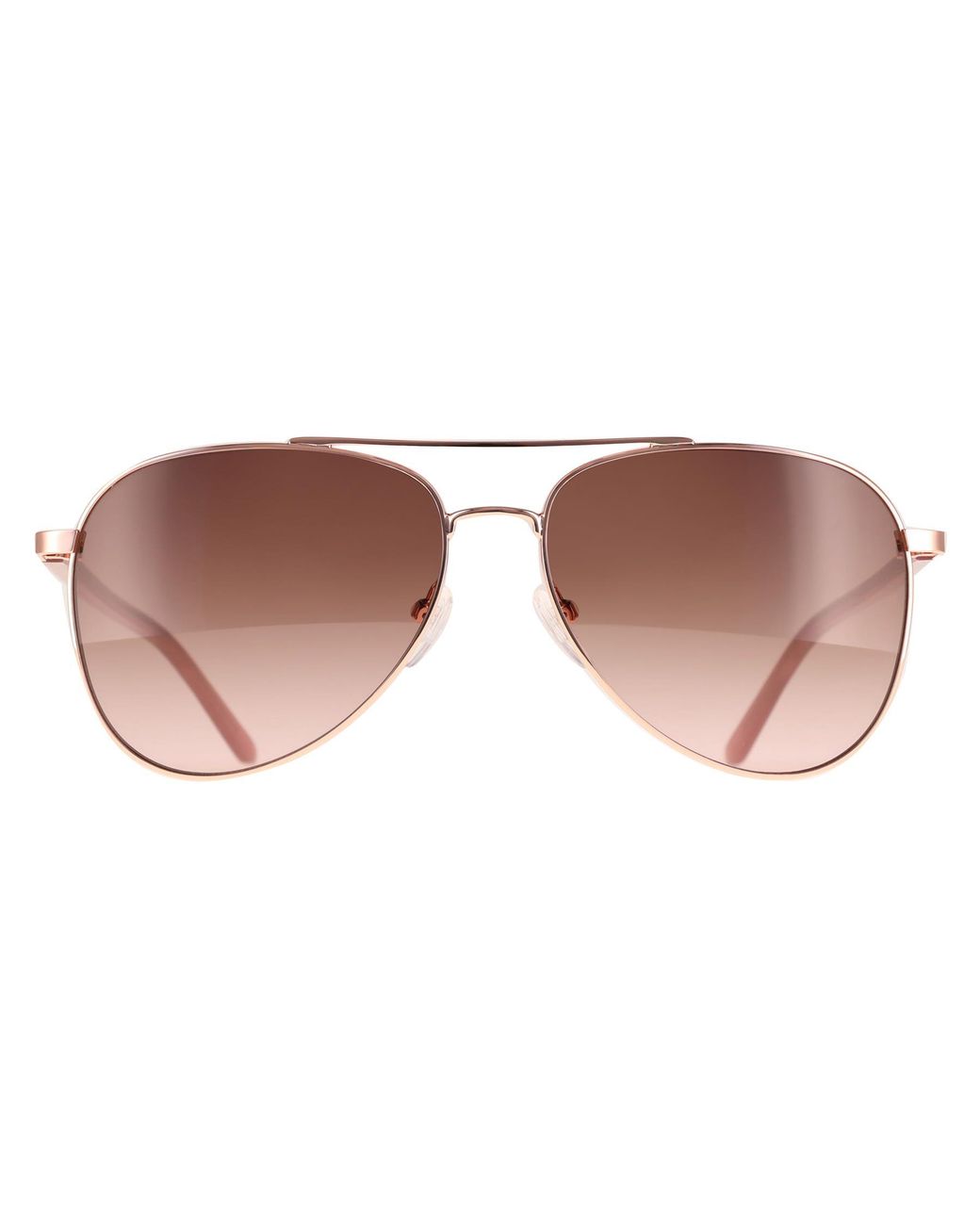 Calvin Klein Brown Aviator Shiny Rose Gradient Ck21306S Metal