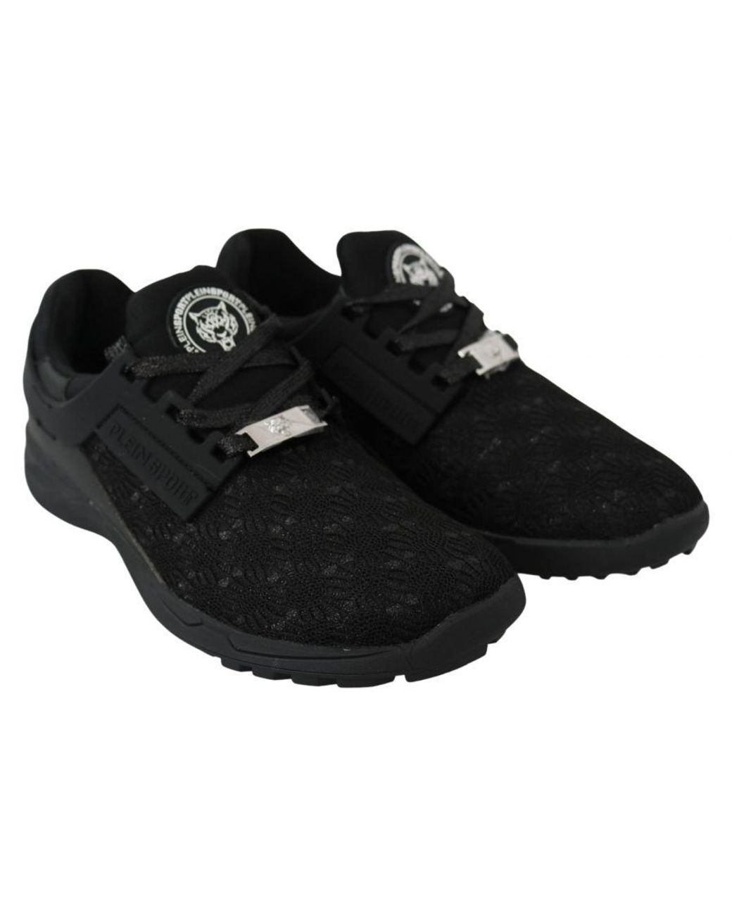 Philipp Plein Black Polyester Runner Beth Sneakers Shoes