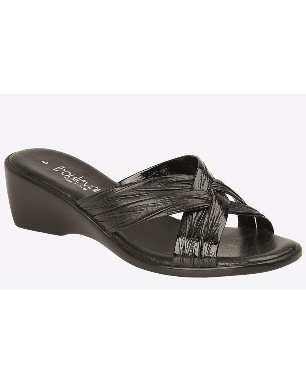 Boulevard Brown Helena X-Strap Mule Sandals