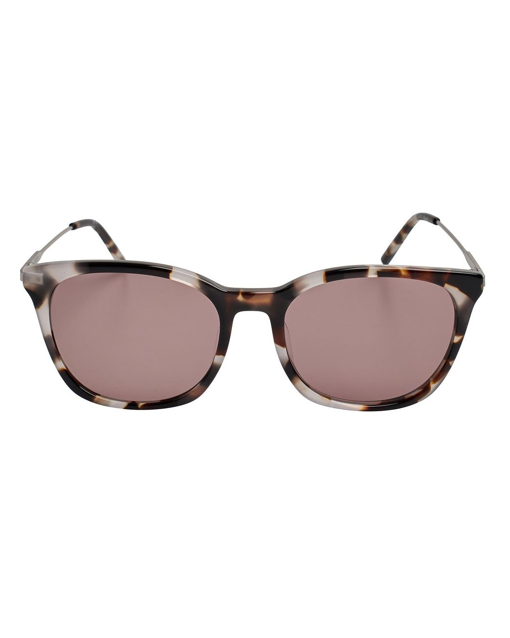 DKNY Brown Square Sunglasses With Metal Temples Dk708S N