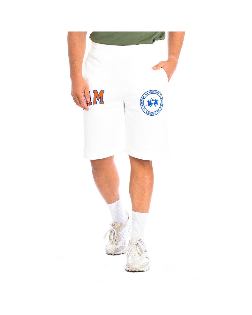 La Martina White Sports Shorts 11M087-Fp533 for men