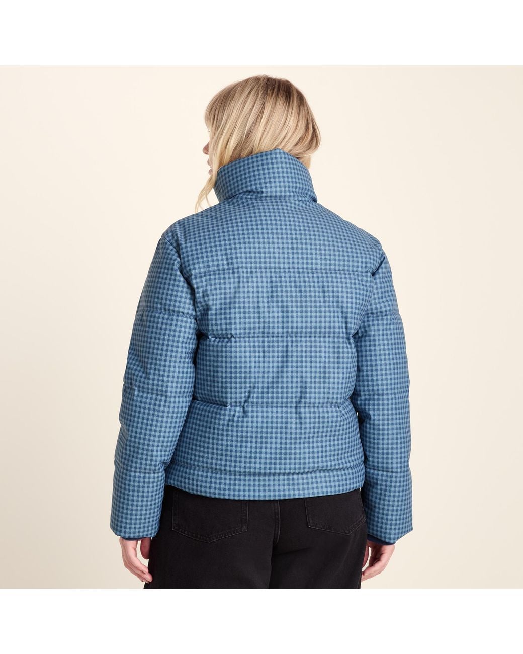 TOG24 Blue Radcliffe Gingham Check Insulated Padded Jacket