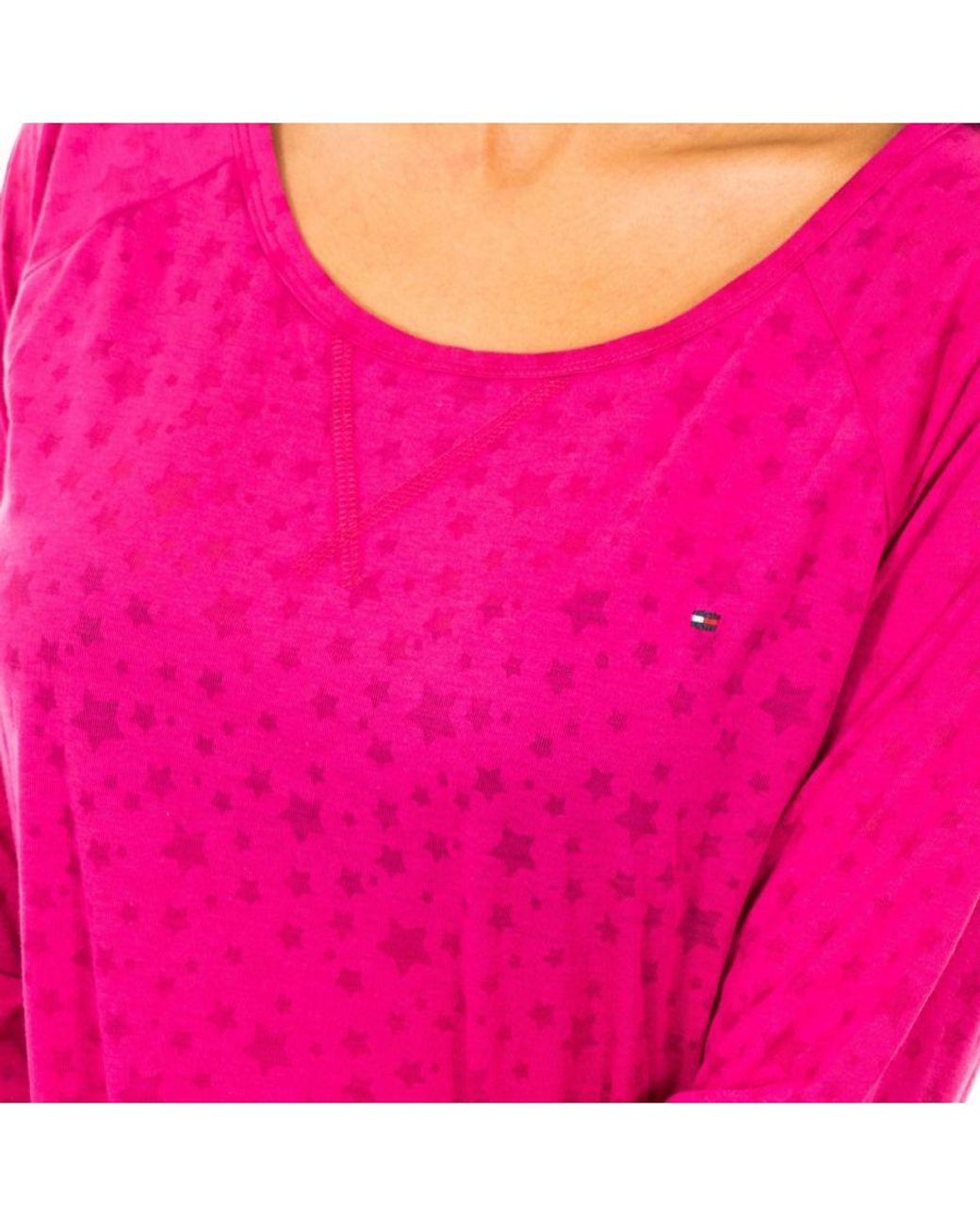 Tommy Hilfiger Pink Long-Sleeved Nightgown With Boat Neck 1487903526