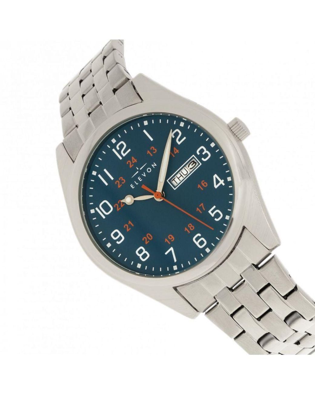 Elevon Watches Blue Gann Bracelet Watch W/Day/Date for men