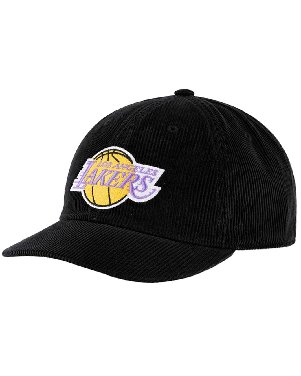 Mitchell & Ness Black Nba Los Angeles Lakers Cord Dad Cap Cotton
