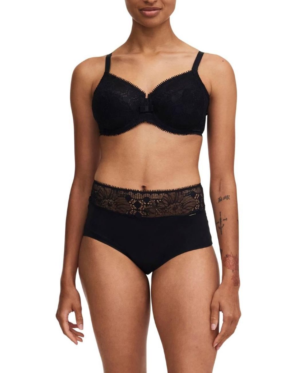 Chantelle Blue Life Lace High Waist Brief