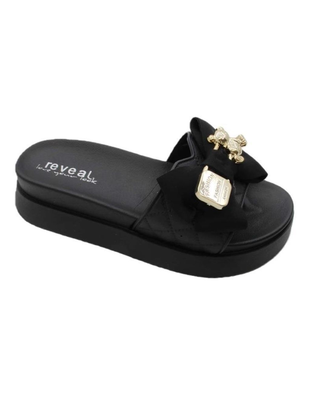 Hotsoles Black Rosita Slip On Sliders
