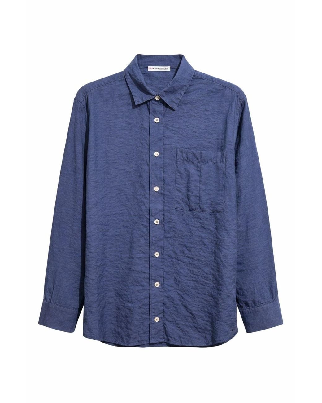 MixRay Blue Relaxed Fit Shirt With Pocket