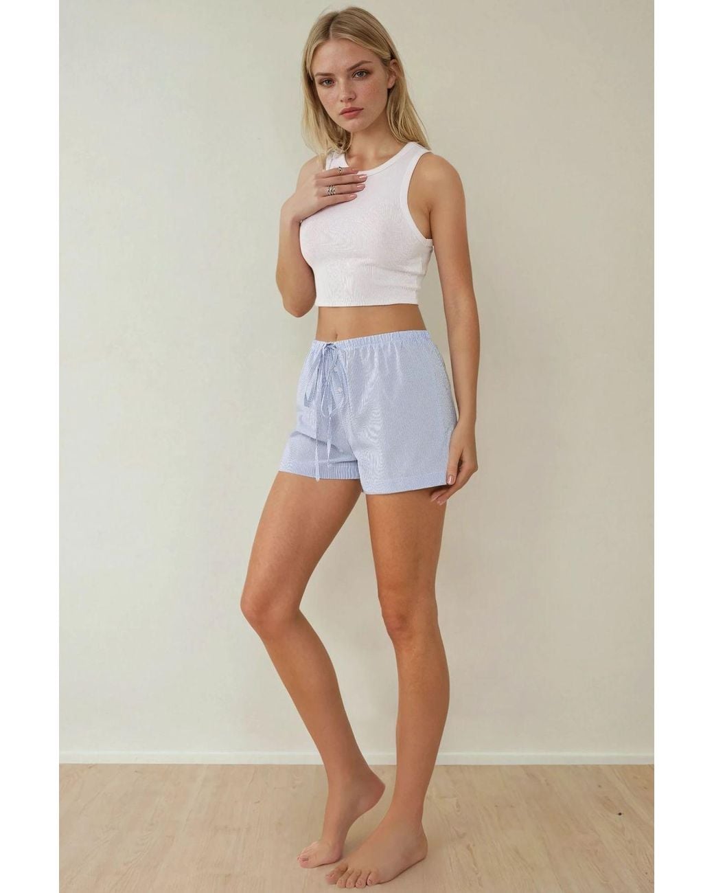 Hiccup White Relaxed Fit Shorts